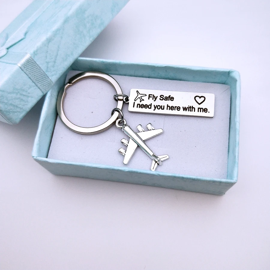 Брелок для ключей Kiss Me Before Flight Ride безопасный пар женщин и мужчин подарок самолета