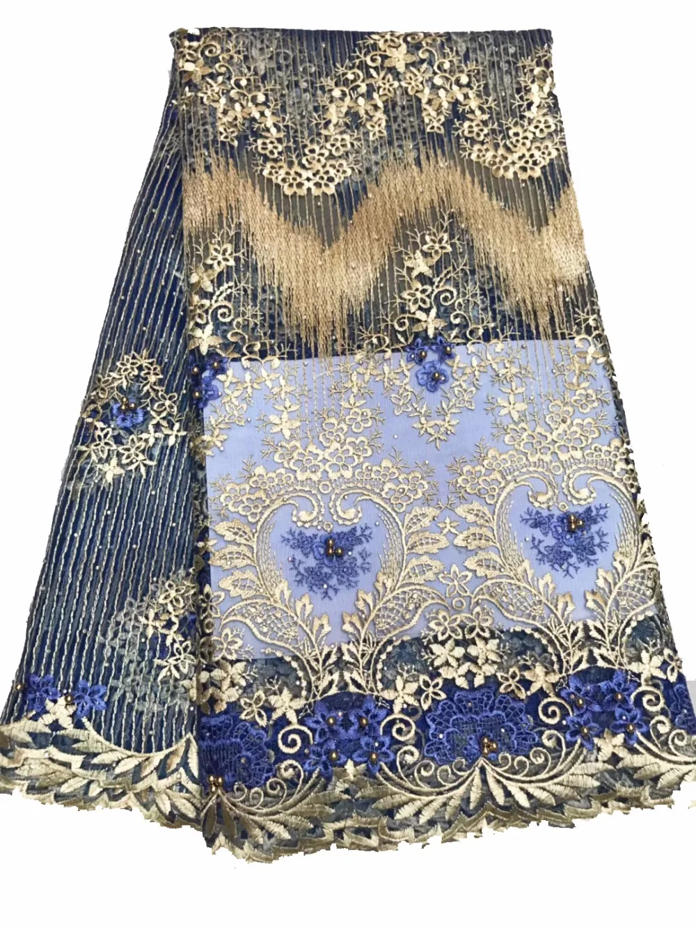 

top quality 3d flower French net lace tulle lace fabric for bridal embroidered lace fabric DNF16