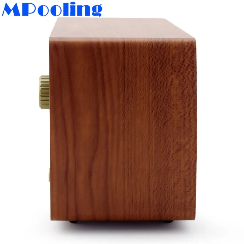 Винтажное классическое настольное радио MPooling из дерева AM/FM с Bluetooth встроенным