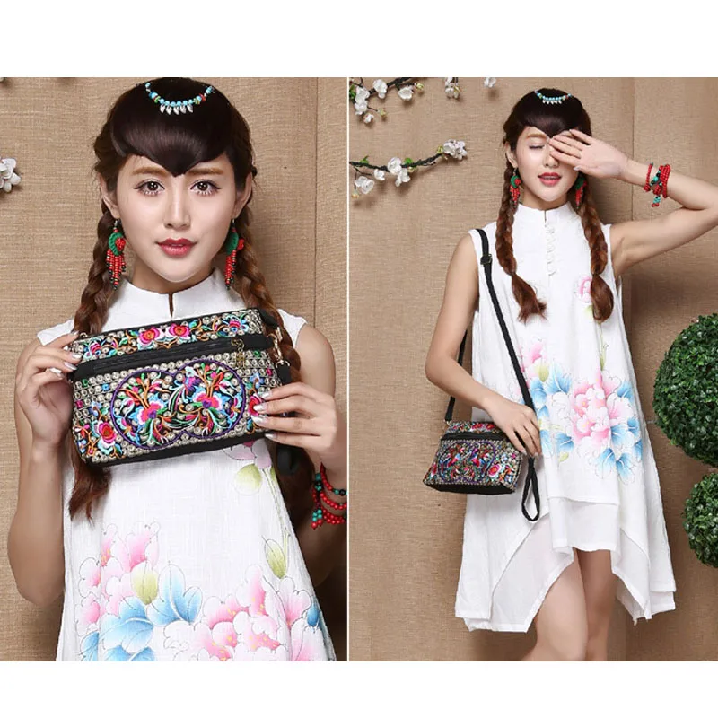 ЦЗИ ГЭН ПТИЦ! старинные Вышивки Мешок Хмонг Этнических Женщин Сцепления Плеча