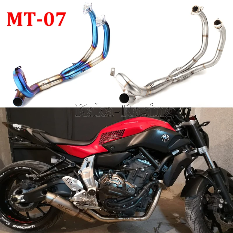 MT 07 FZ Мотоцикл выхлопная труба из нержавеющей стали слипоны спереди коллекторная