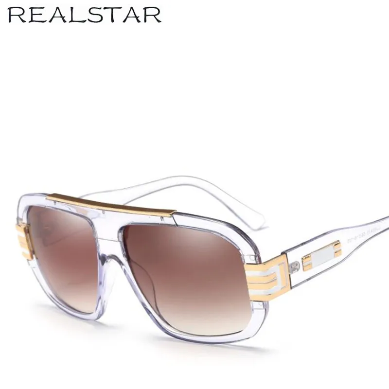 REALSTAR 2018 Модные солнцезащитные очки Для мужчин плоский верх Брендовая