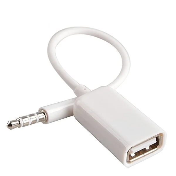 Автомобильный 3 5 мм штекер AUX аудио разъем USB Женский Кабель конвертера MP3