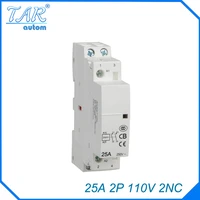 25a 2p 2nc 110v modulus of household ac mini contactorhome contactor hotel restaurant modular contactor