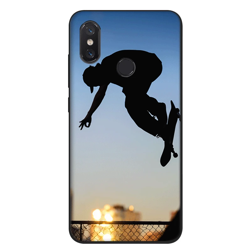 Black TPU Silicone Case Cover for Xiaomi Redmi 4A 4X 5 5A Plus 6A 6 Pro S2 Sport skate board Cases | Мобильные телефоны и