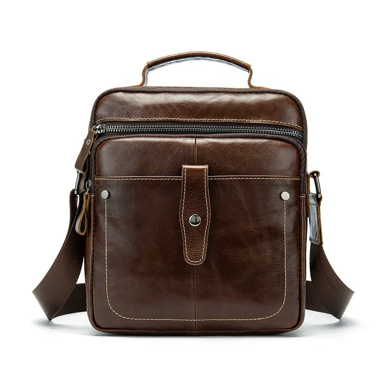 Мужская сумка через плечо CrossCharm коричневая из натуральной кожи Mrt8713 |