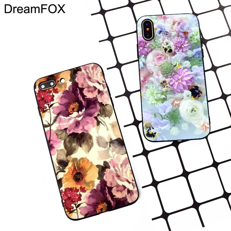 M166 красивый цветочный Черный силиконовый чехол для Apple iPhone 11 Pro XR XS Max X 8 7 6 6S Plus 5 5S 5G
