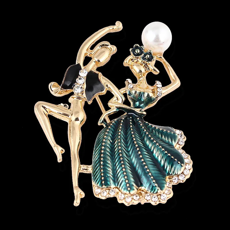 SexeMara Вечеринка Принцесса Принц Танцующая Стразы Брошь для женщин с блестящими