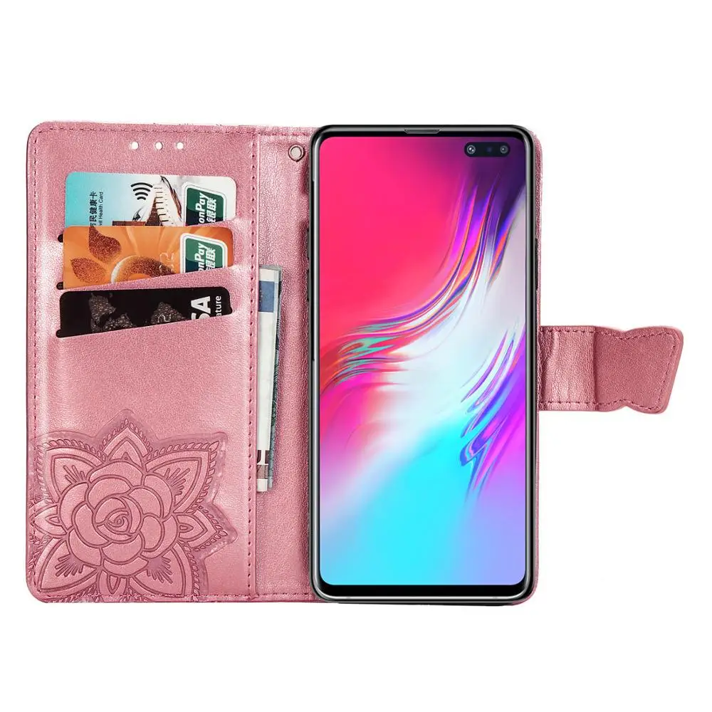 Роскошный кожаный флип чехол для Samsung Galaxy S10 Plus 5G S10e S9 S8 S7 Edge A10 A30 A40 A50 A70 A80 Магнитный