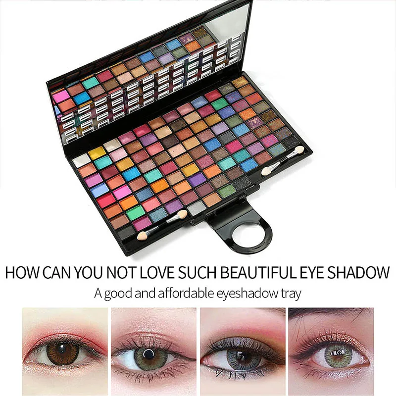 100 цветов Тени для век Пудра Палитра Макияж Коллекция набор косметика 88 |