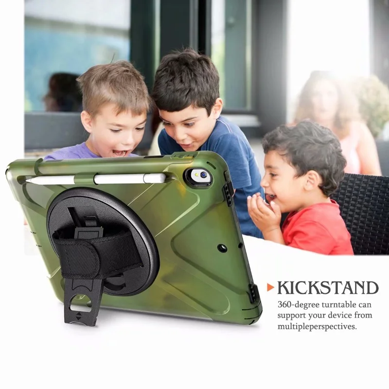 

Чехол для iPad Pro 10,5 чехол для iPad Air 3 2019 с держателем для карандашей с длинным ремешком на плечо сверхмощный силиконовый Безопасный детский чех...