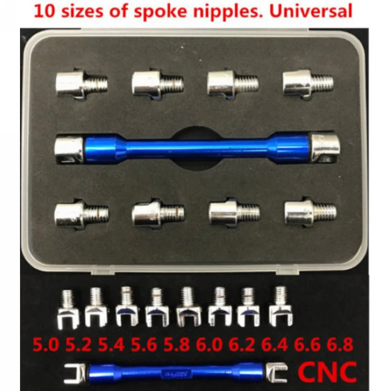 

11pcs/set CNC Motorcycle Spoke Wrench With 10 Sizes Hardened Tips 5.0-6.8