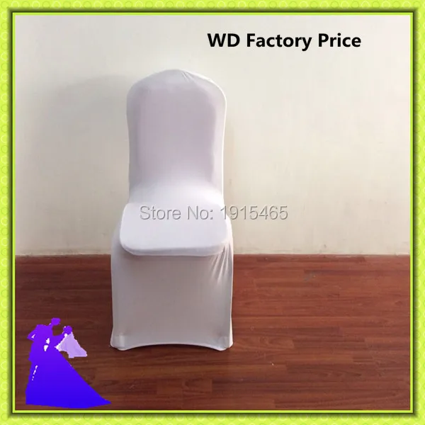 100pcs white spandex wedding chair covers from china nantong decoration free shipping | Дом и сад