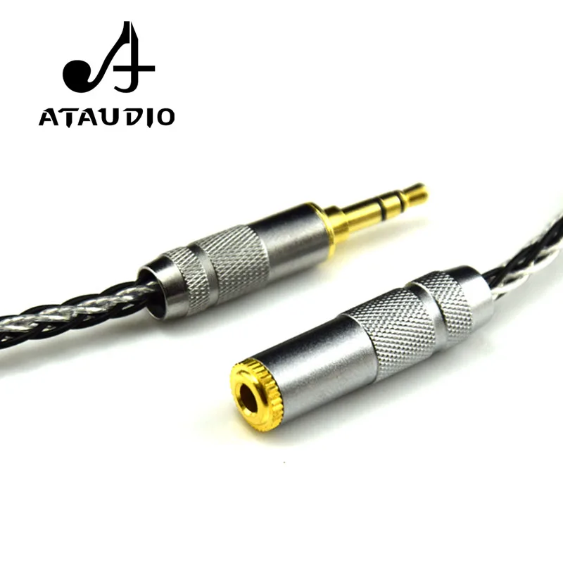 Аудио удлинитель ATAUDIO Hifi 3 5 мм высококачественный посеребренный стерео кабель