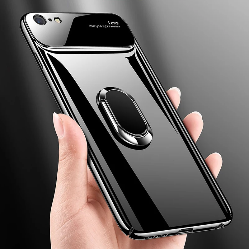 Holder Case For Samsung Galaxy S8 S9 Plus Note 8 9 Magnetic Ring Mirror Hard PC Back Cover Funda | Мобильные телефоны и