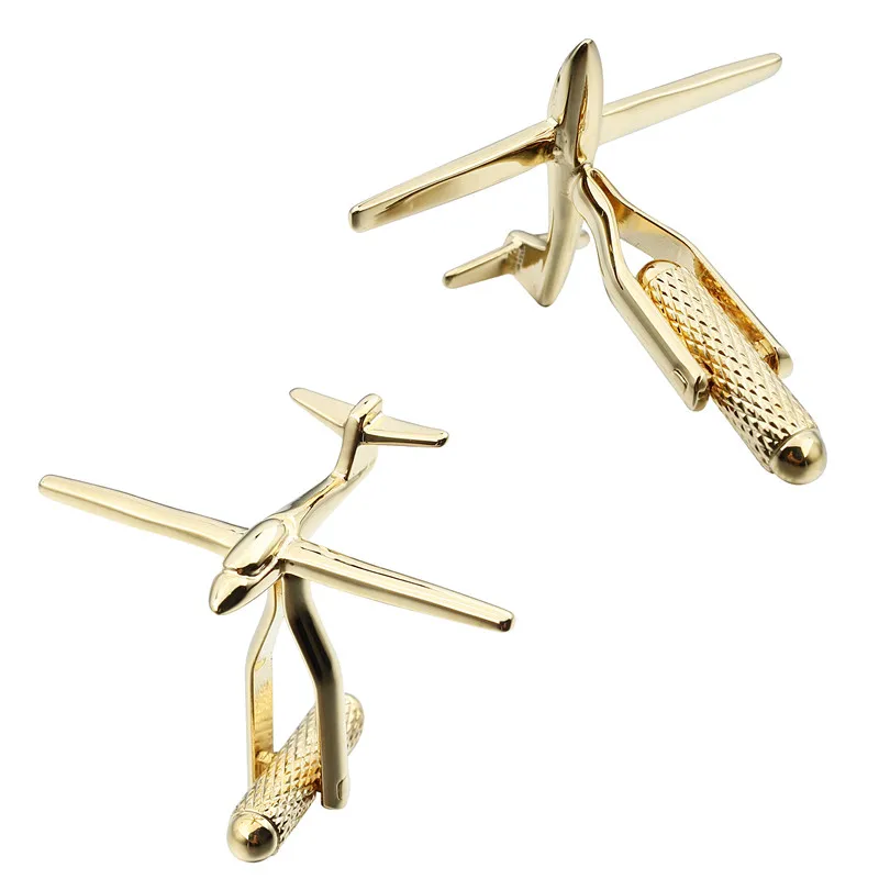 HAWSON забавные ювелирные изделия Самолет Запонки Высокое качество Золотой Цвет