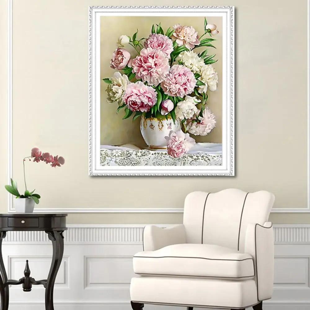 1 PC Home Decoration DIY Diamond Painting Peony Floral Needlework Embroidery Decor Wedding | Дом и сад