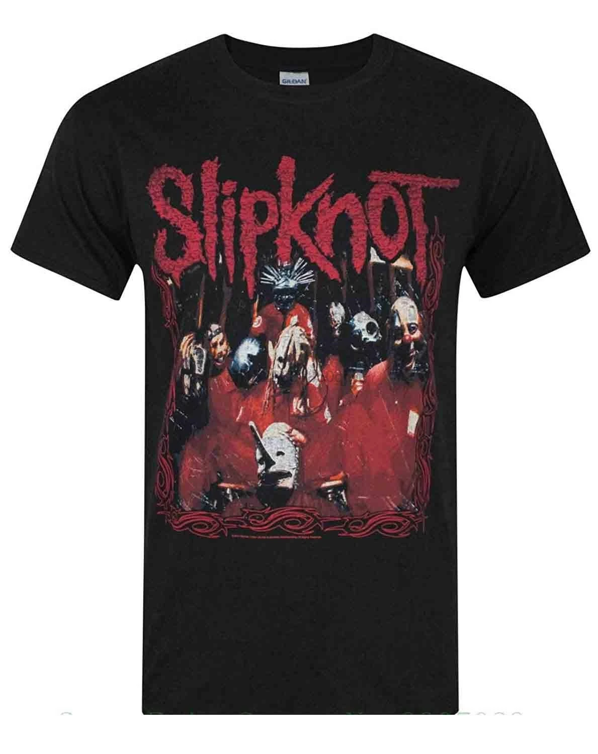 Официальная Мужская футболка Slipknot с оправой и ремешком высококачественные топы