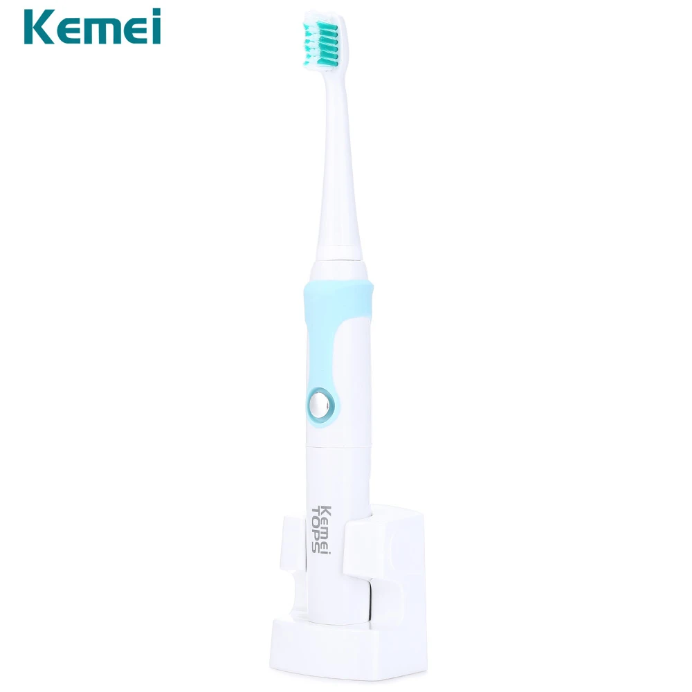 Kemei аккумуляторная электрическая зубная щетка с 3 головками водонепроницаемая