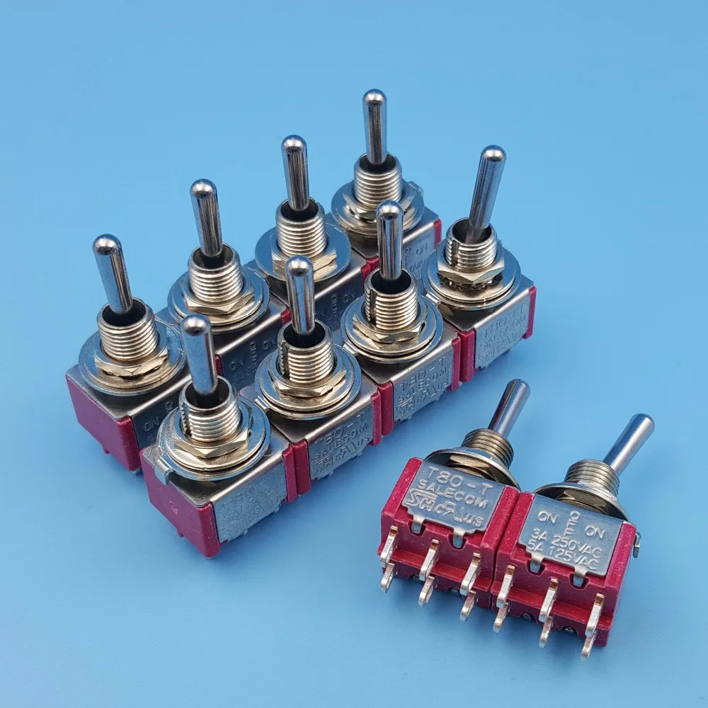 10 шт. 6 контактный тумблер 5 А/125 В переменного тока|switch switch|switch toggleswitch 6pin |