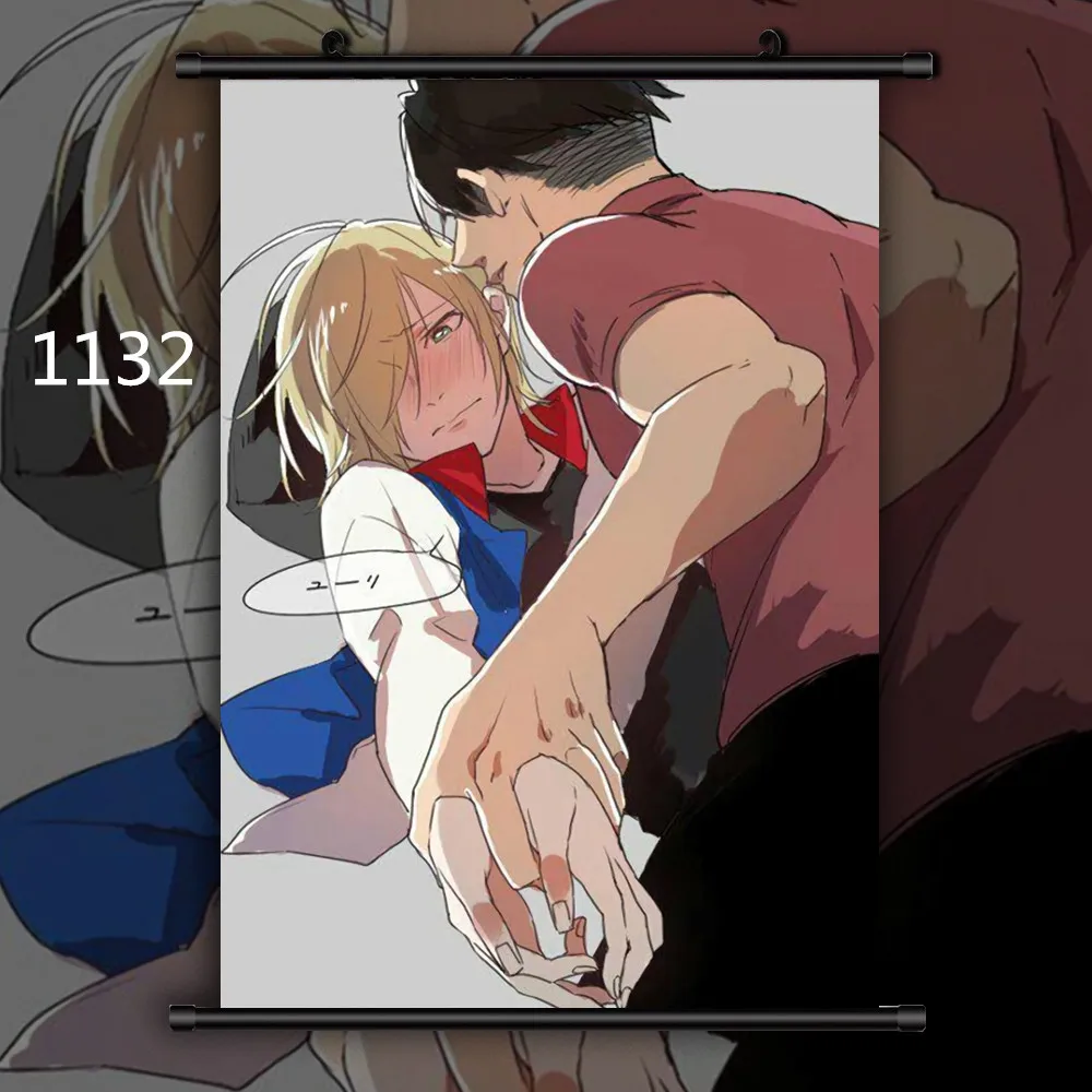 1132 Yuri On Ice Coupling Аниме Манга плакат свиток C - Цвет: 1132