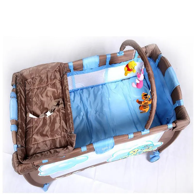 2017 детская мягкая и дышащая мультяшная кроватка высокого профиля Европейский