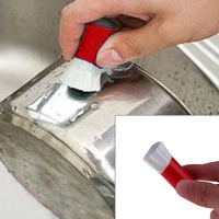 2pcs cleaning brush stick stainless steel rod metal rust remover wipe pot cleaning magic stick kitchen clean tools random color