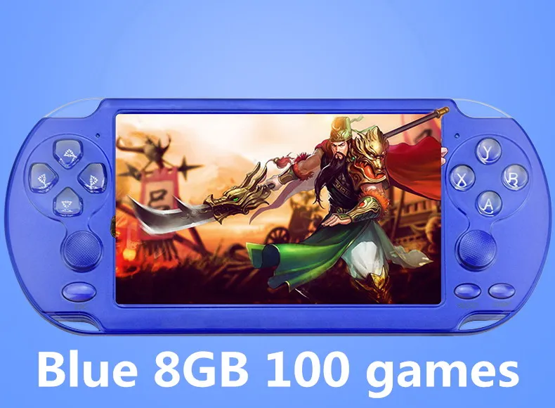 Blue 8GB100 games JXD, 48 ГБ, 5,1 дюйма, двойной джойстик, игровая консоль, встроенный в 9450, игра для аркадных игр, neogeo/cps/gba/gbc/GB/sens/nes/smd, mp5 DV/DC - Цвет: Blue 8GB100 games