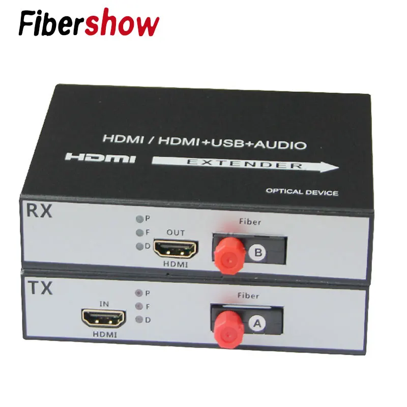 Конвертер HDMI-совместимый с оптоволоконным расширителем видео KVM(HDMI-совместимый +