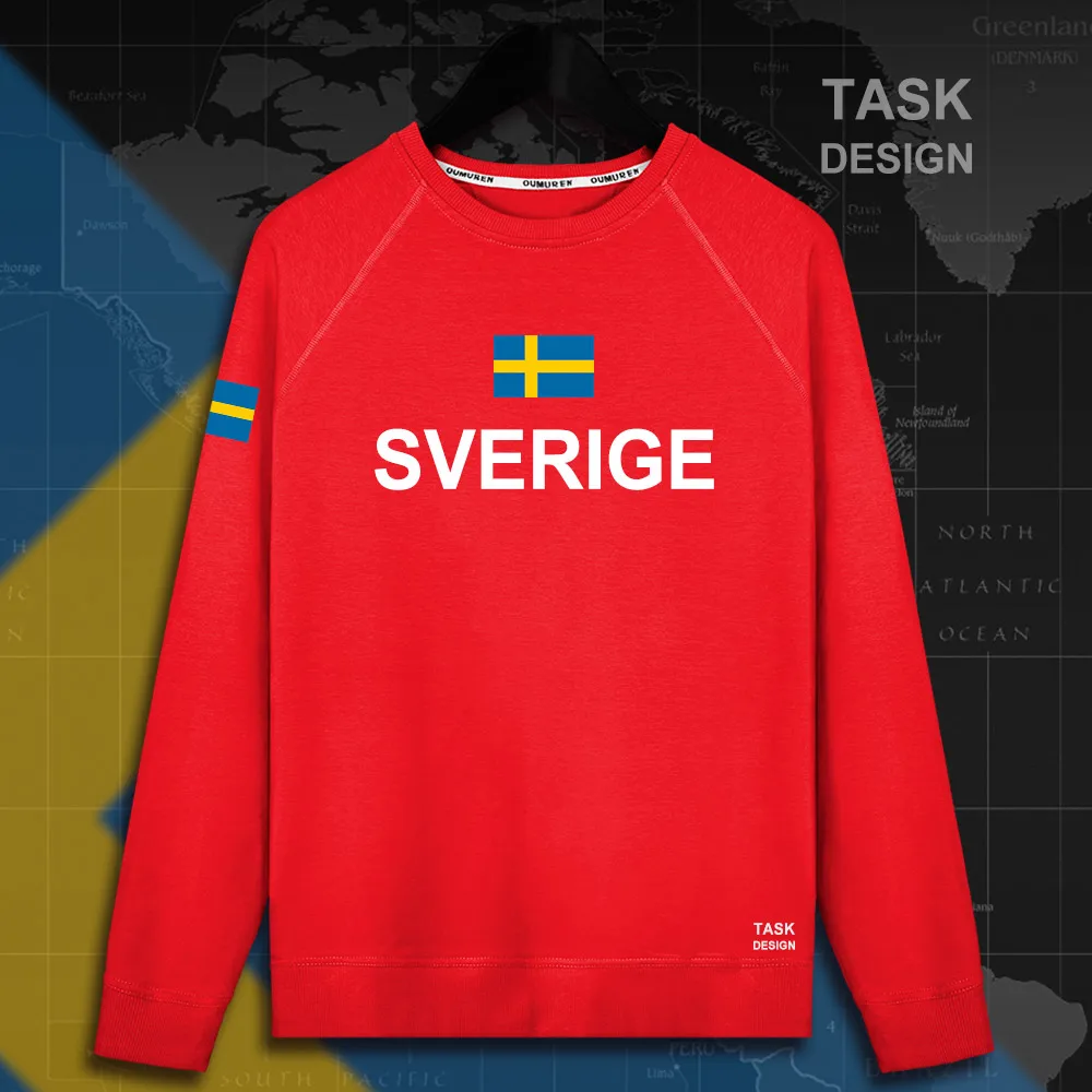 Шведский свитер Sverige Мужская толстовка пуловеры толстовки тонкая новая уличная