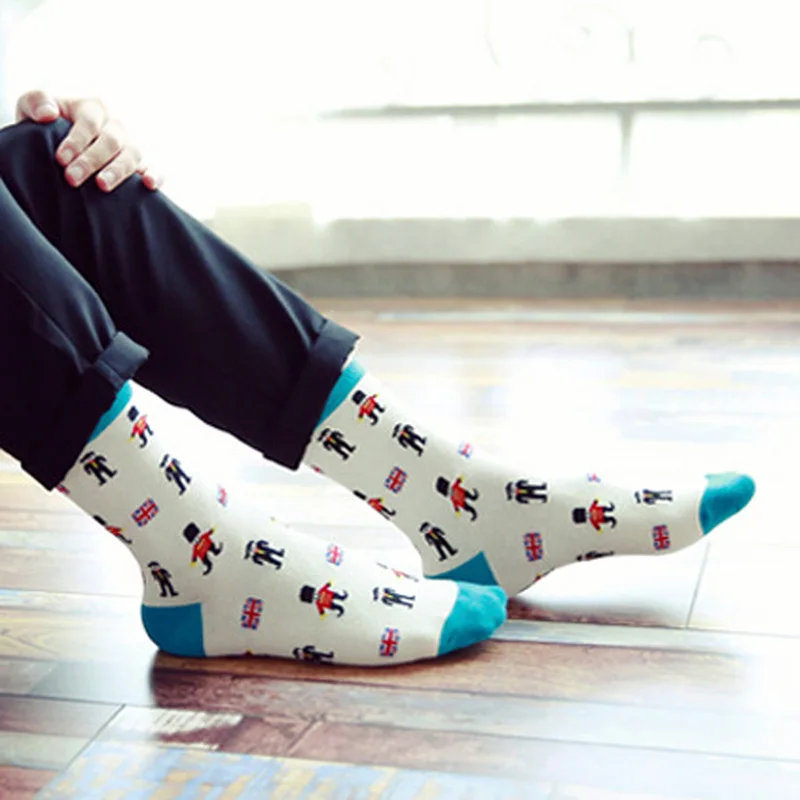[EIOISAPRA] хип хоп Tideway личность смелый солдат Лоскутные мужские носки новинка