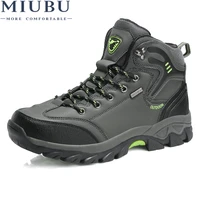 miubu men shoes winter antiskid waterproof genuine leather climbing fishing shoes breathable outdoor shoes men big size 39 47