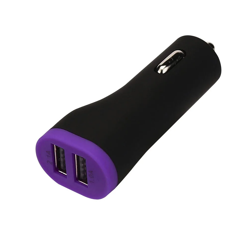 Автомобильное Универсальное зарядное устройство 5V 2.1A 1A с двумя usb портами