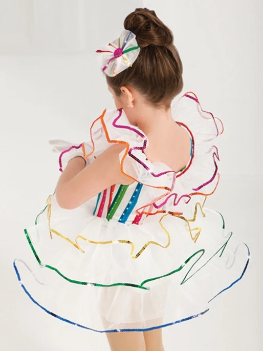 Новинка 2018 балетный танцевальный костюм для девочек детский выступлений и