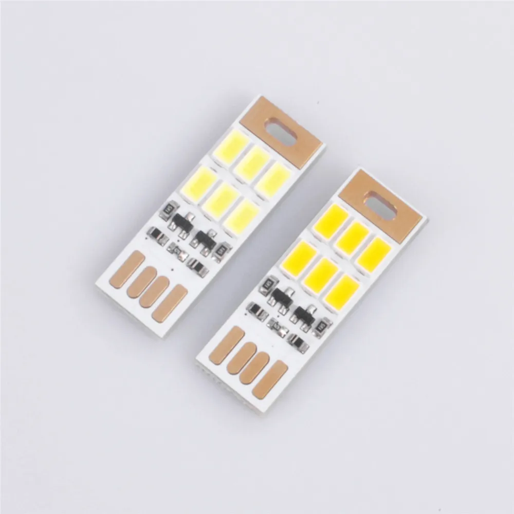 20 шт. DC5V мини светодиодный ночник с питанием от USB SMD 5730 6 светодиодных чипов сенсорный диммер или светильник с сенсором внутренний светильник для компьютера, ноутбука