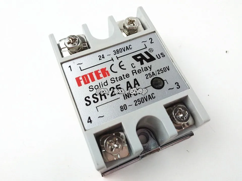 1 шт. Soild реле SSR-25AA AC-AC 80-280VAC 24-380VAC