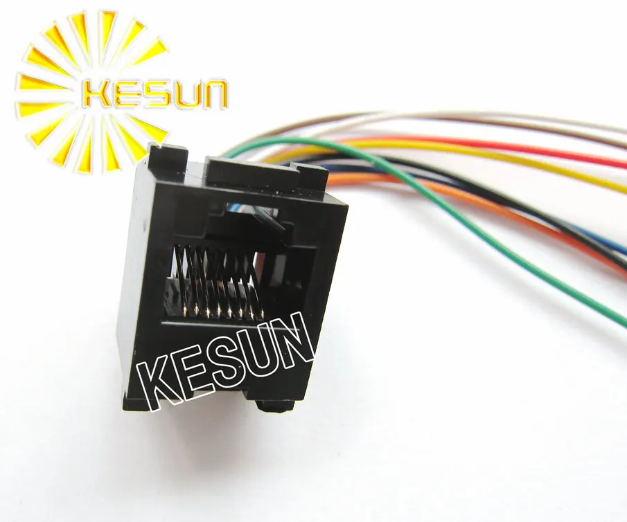 Модульный сетевой разъем 50 шт. x 641D 8P8C RJ45 LAN с проводом 150 мм|connector lan|connector rj45connector with