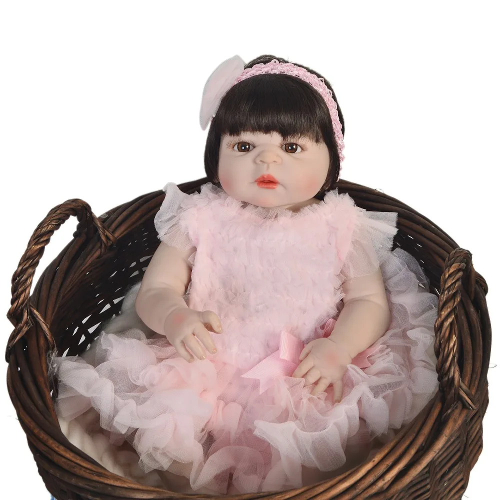 Boneca reborn silicone completa menina 55 см новорожденная девочка принцесса Младенцы живые куклы