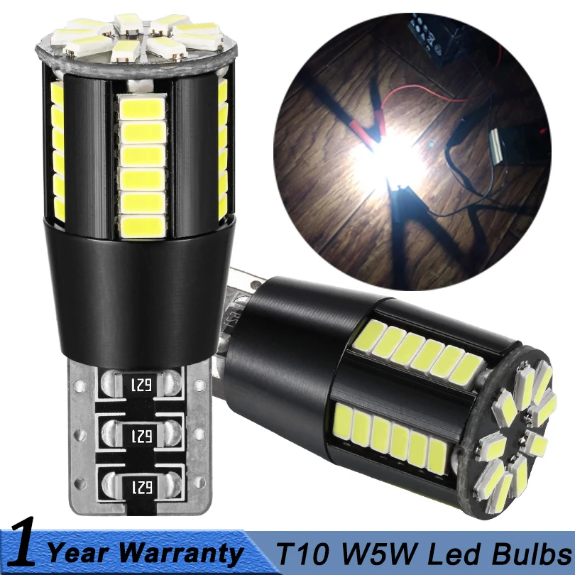 Светодиодсветодиодный лампа T10 W5W 194 168 для внутреннего освещения BMW E60 E90 Peugeot 307 Mini