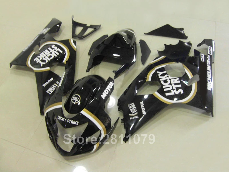 Aftermarket moto ЧАСТИ обтекатель комплект для SUZUKI GSXR600 04 05 черный farings GSXR 750 2004 2005 OT53 |