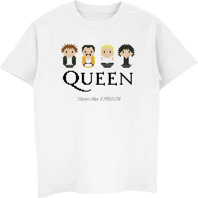 Queen рок группа футболка хлопок короткий рукав Забавный мультфильм для мужчин