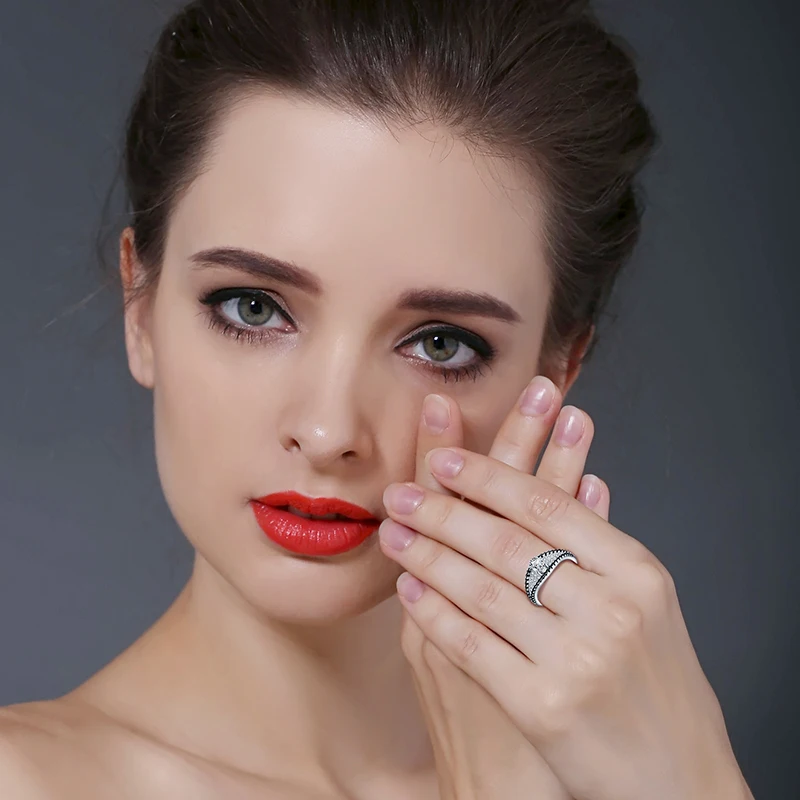 Кольцо женское из серебра 100% пробы с черно белым камнем|ring for|rings for womenrings women black |