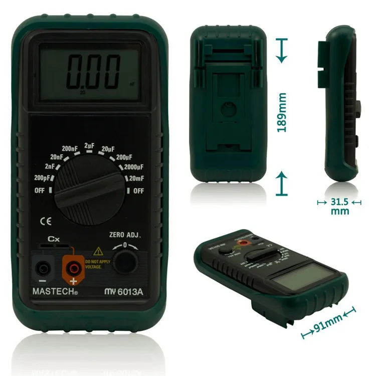 MASTECH MY6013A Конденсатор Тестер Tecrep Портативный 3 1/2 Цифровой Измеритель Емкости