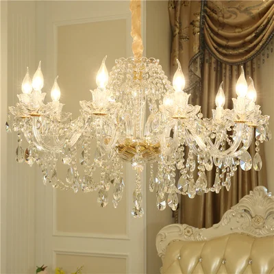 10 light Современная хрустальная люстра освещение дома гостиная прозрачная Подвесная лампа спальня ресторан люстра современная свеча лампа - Цвет абажура: 10 light