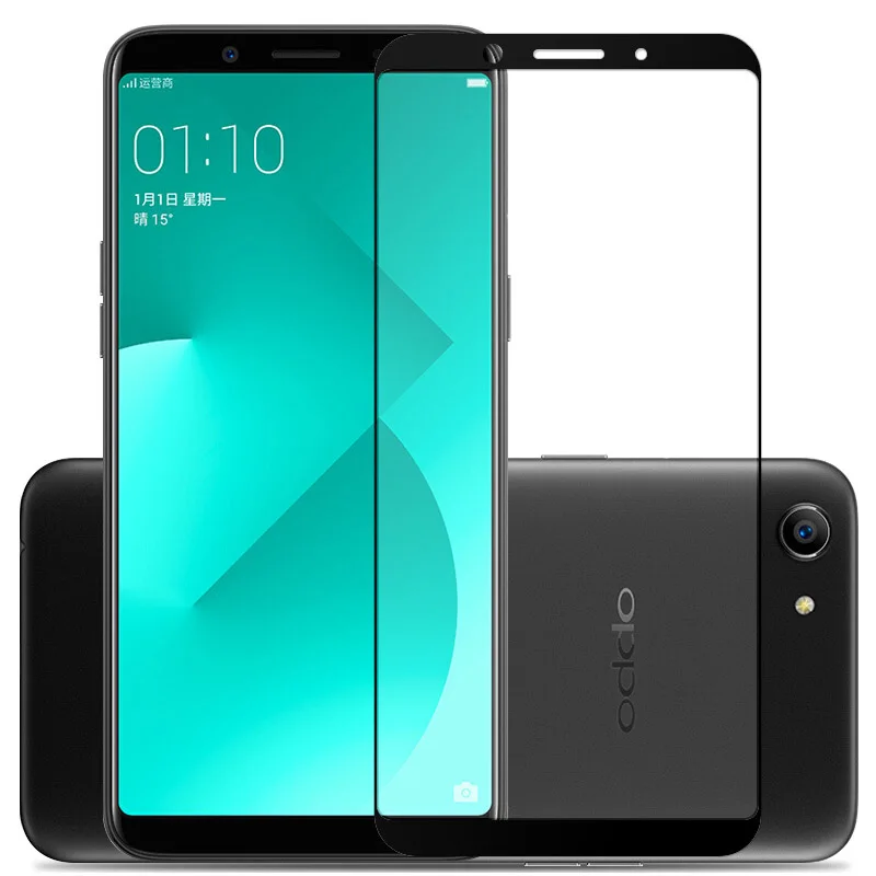 Black Wolfsay A83 стекло для OPPO A83 защита экрана закаленное стекло для OPPO A83 телефон стекло для OPPO A83 полное покрытие защитная пленка - Цвет: Black