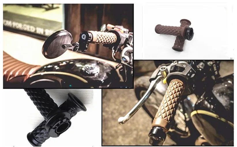 Рукоятка для Руля Мотоцикла 7/8 '' 1 пара Кафе Racer Triumph Bonneville T100 SE скремблер