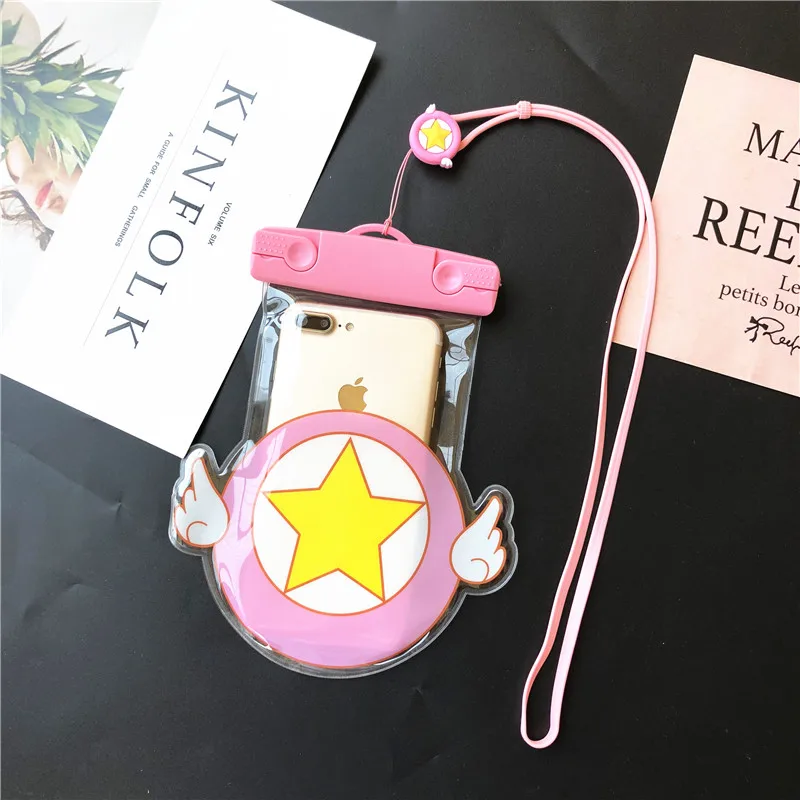 Cute Sailor moon Waterproof Mobile Bag For iPhone Xiaomi Coin Pocket Card Holder Storage Universal Underwater Pouch case |