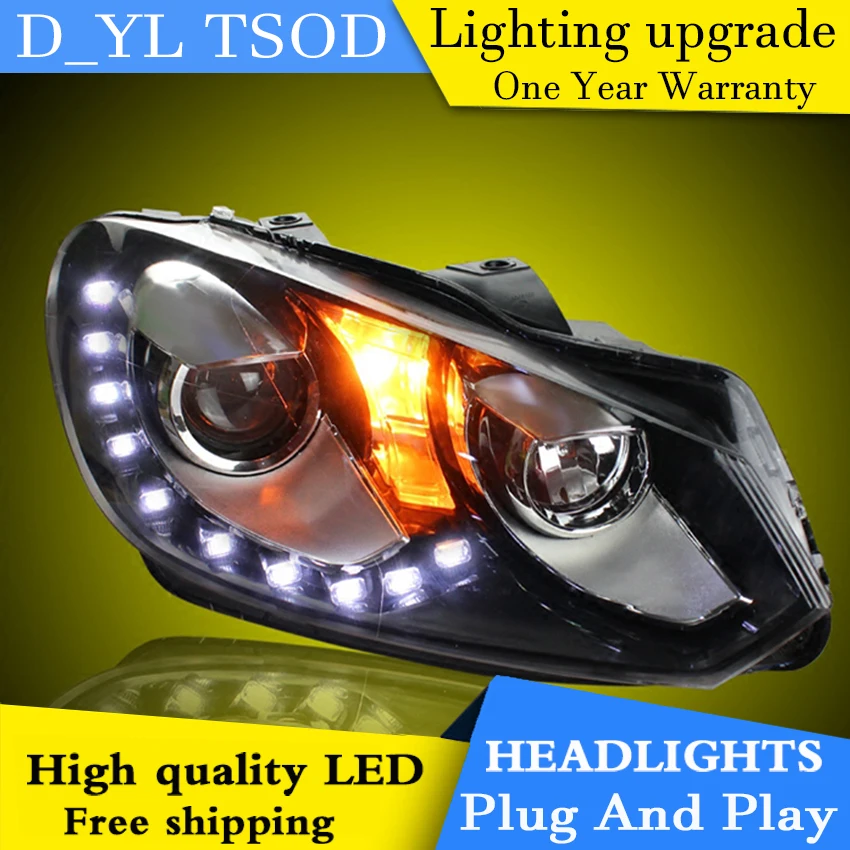 

Car Styling Headlights for VW Golf 6 2010-2012 LED Headlight for Golf6 Head Lamp LED Daytime Running Light LED DRL Bi-Xenon HID