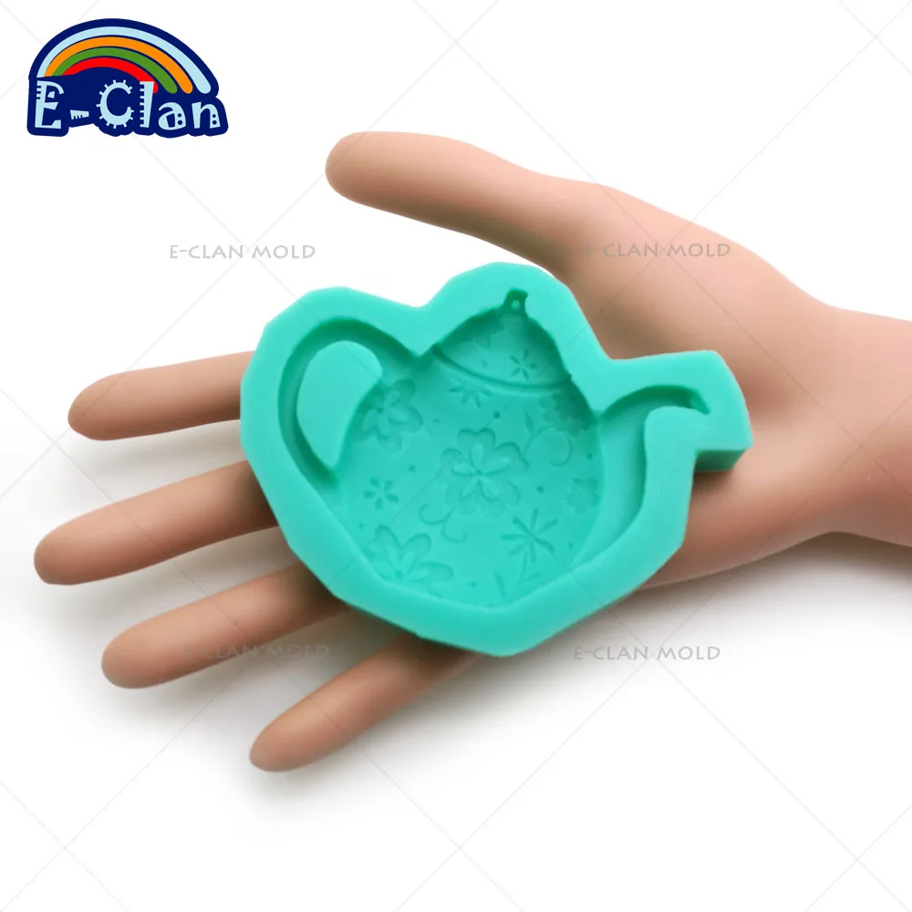 Новый DIY чайник силиконовые формы для помадки на Торт Желе Десерт форма