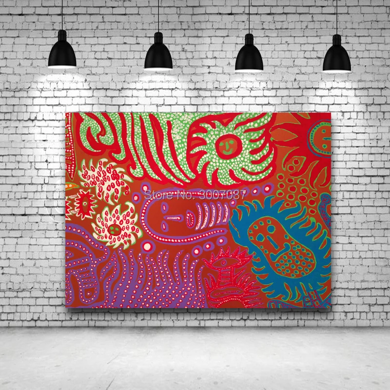 Cuadros Decoracion Бесплатная доставка Yayoi Kusama бескаркасные картины маслом ручной работы